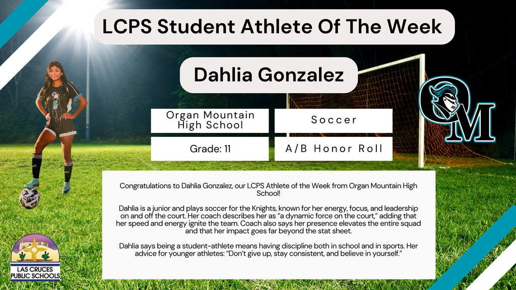 Dahlia Gonzalez Athletes of the Week 