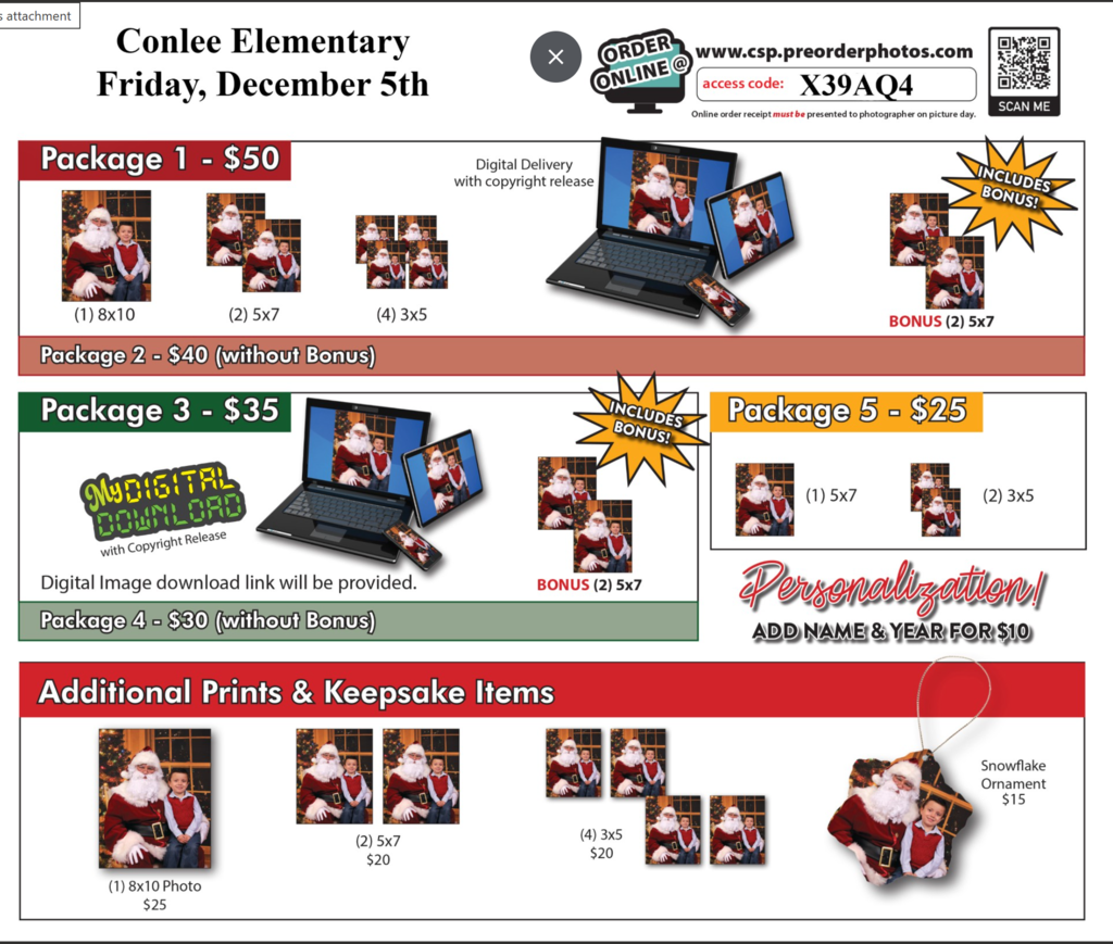 Santa pictures flyer