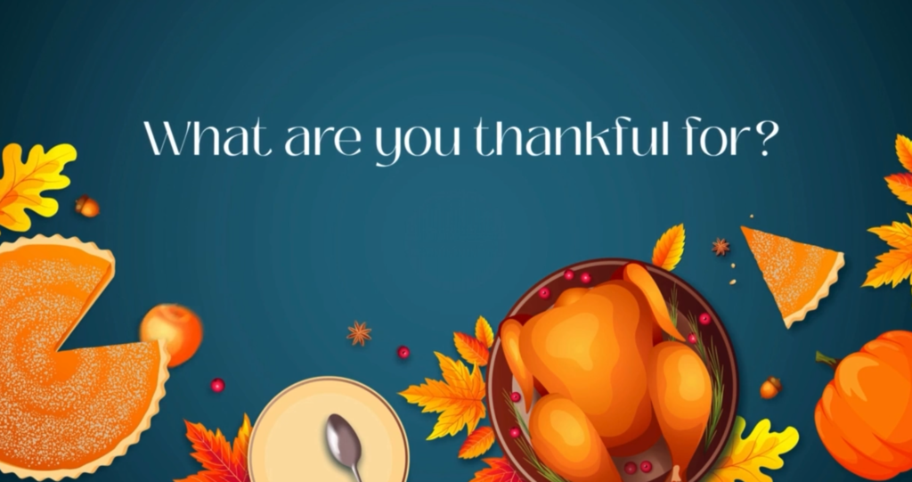 We visited the Thanksgiving gathering at Loma Heights Elementary to hear what families are thankful for.