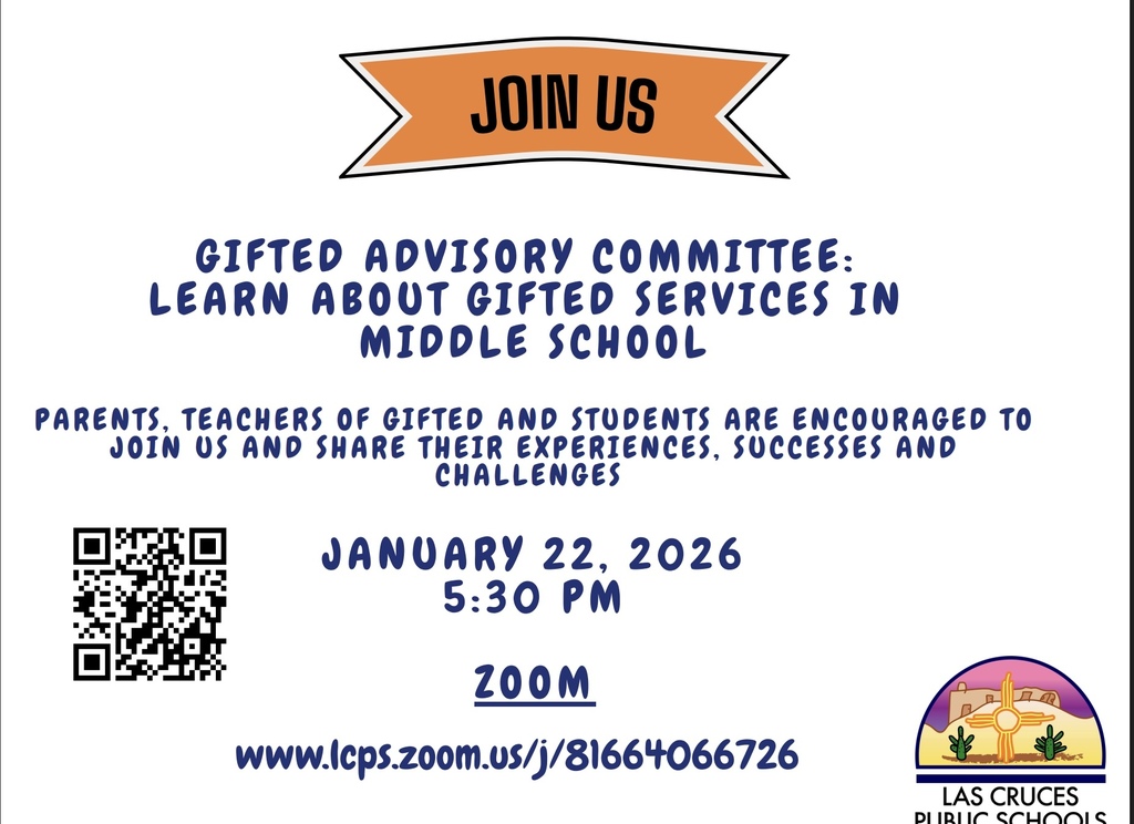 white background graphic with  LCPS graphic and gifted  meeting information