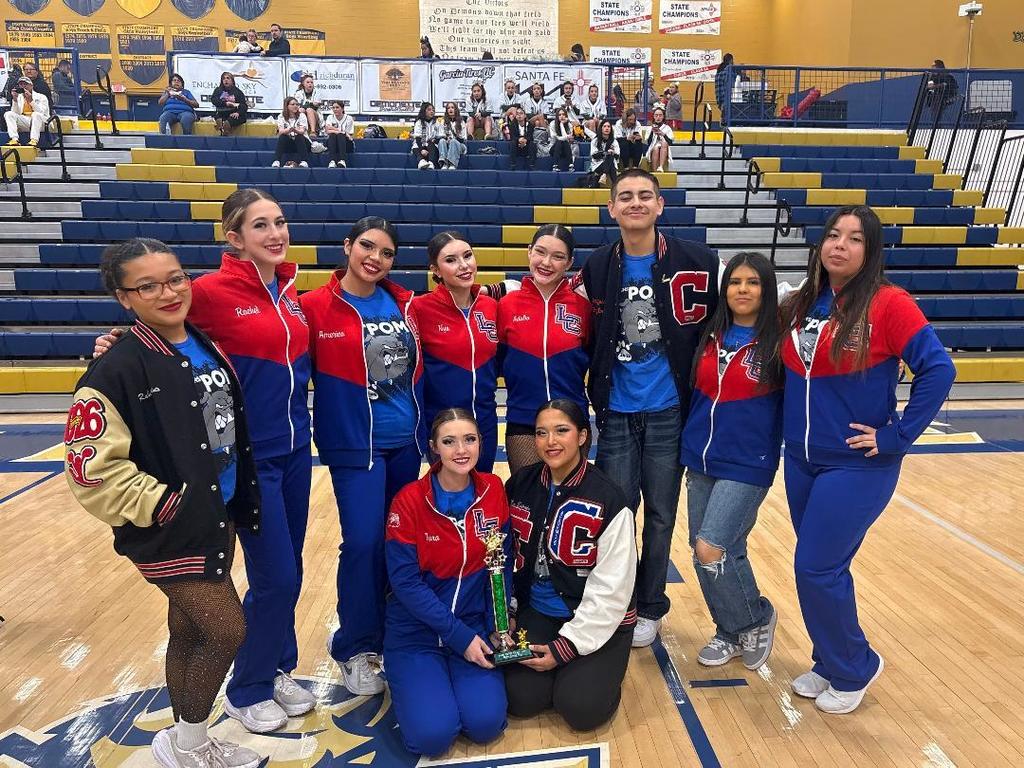 Photo of LCHS pom poms in Santa Fe