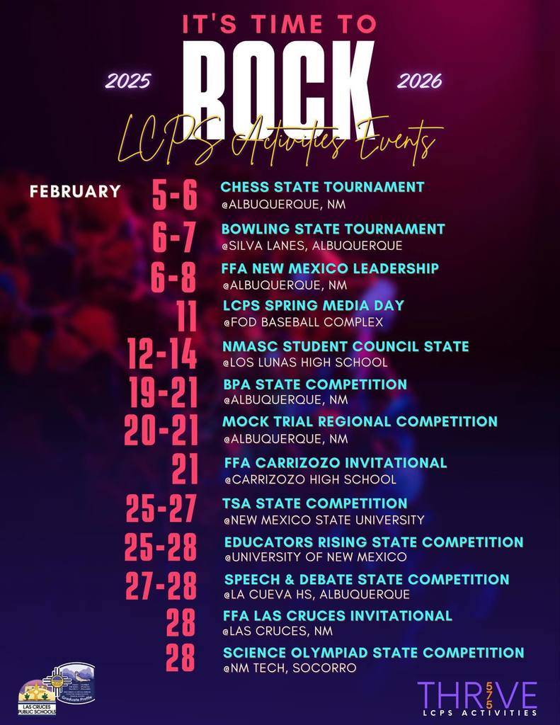 February kicks off championship season for our LCPS Activities teams! Wishing every student the best of luck as they represent their schools with pride.