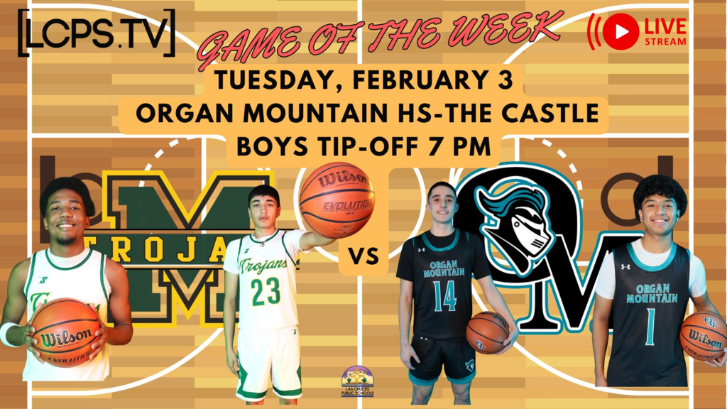 Get ready for tip-off as the Organ Mountain Knights take on the Mayfield Trojans tomorrow night at 7pm at the castle. 