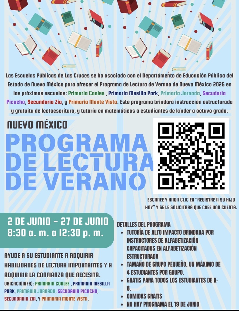 Boletin de programa de lectura de verano