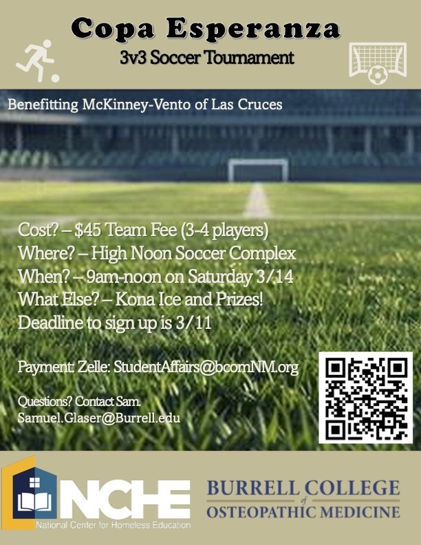 flyer with green grass, information on a soccer tournament