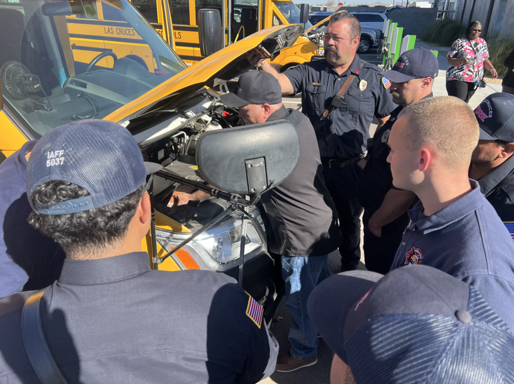 Great first responder training at LCPS as we gear up for the final round of this school year’s New Mexico EV school bus pilot project!