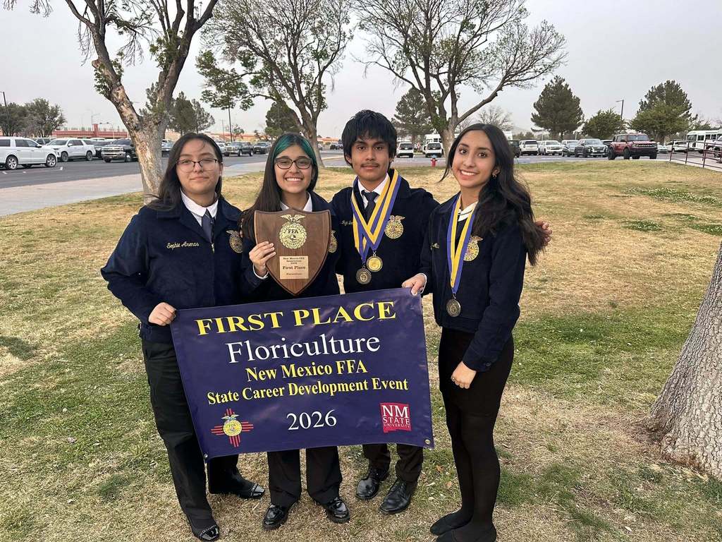 Las Cruces Public Schools proudly celebrates Centennial FFA for earning an incredible THREE State Championships!