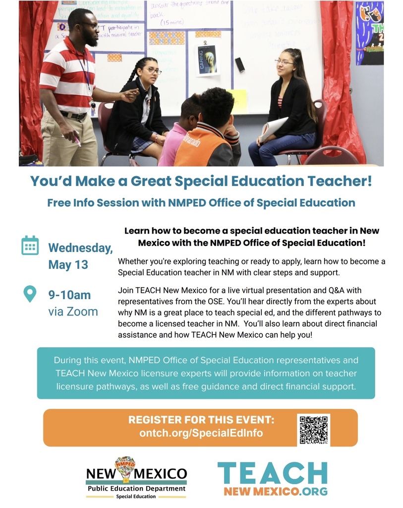 flyers with people, information on becoming a SPED teacher