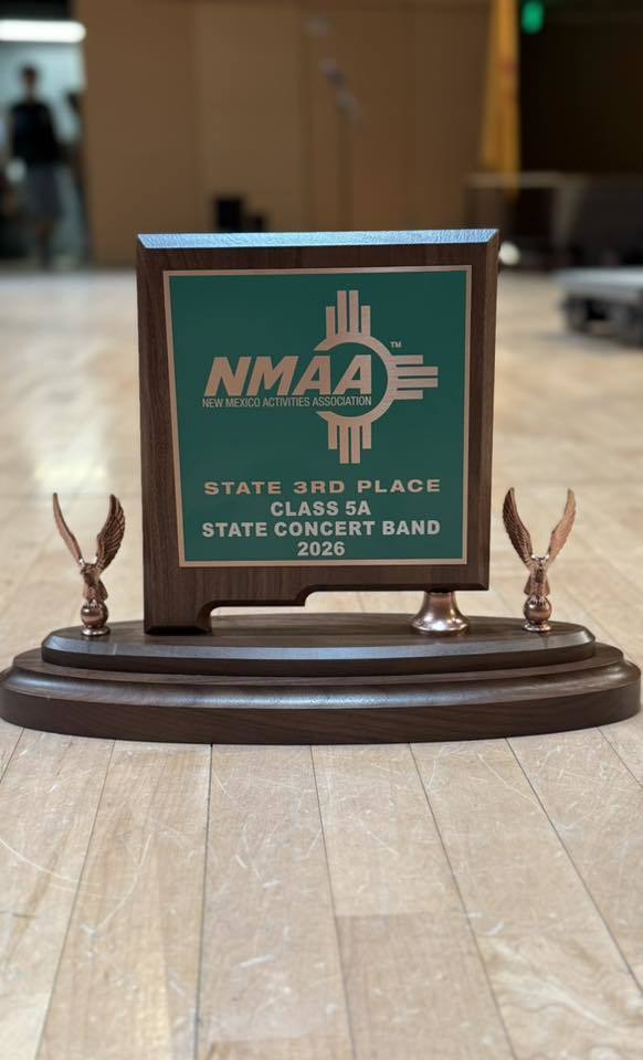 Las Cruces Public Schools proudly congratulates the Organ Mountain High School Wind Ensemble on their stellar Top 3 performance at the 2026 NMAA 5A State Concert Band Festival.