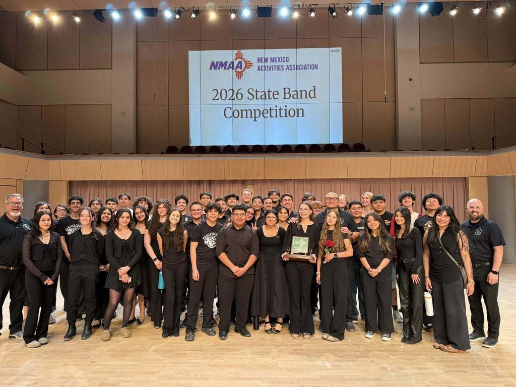 Las Cruces Public Schools proudly congratulates the Organ Mountain High School Wind Ensemble on their stellar Top 3 performance at the 2026 NMAA 5A State Concert Band Festival.