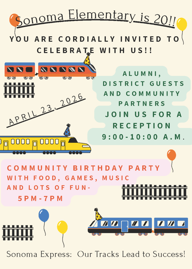 Happy 20th Birthday to Sonoma Elementary!