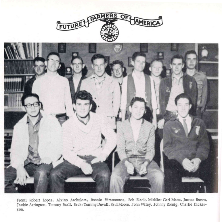 From the 1962 yearbook at Las Cruces High School, the FFA