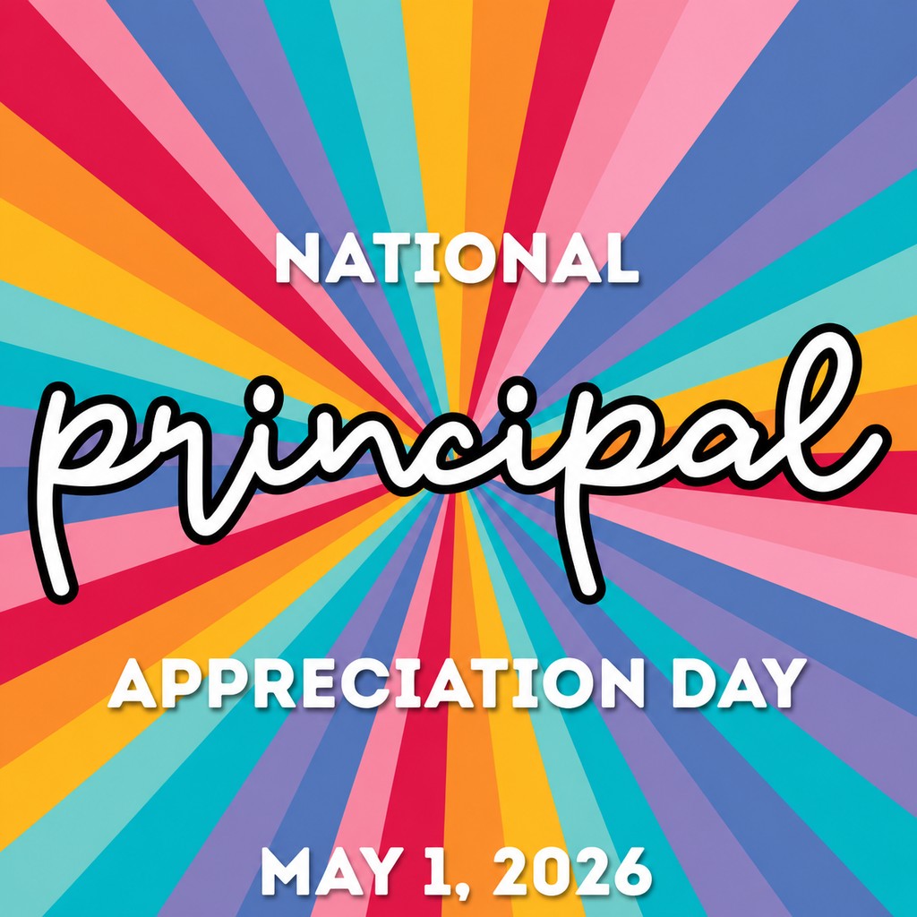 colorful graphic celebrating National Principal Appreciation Day