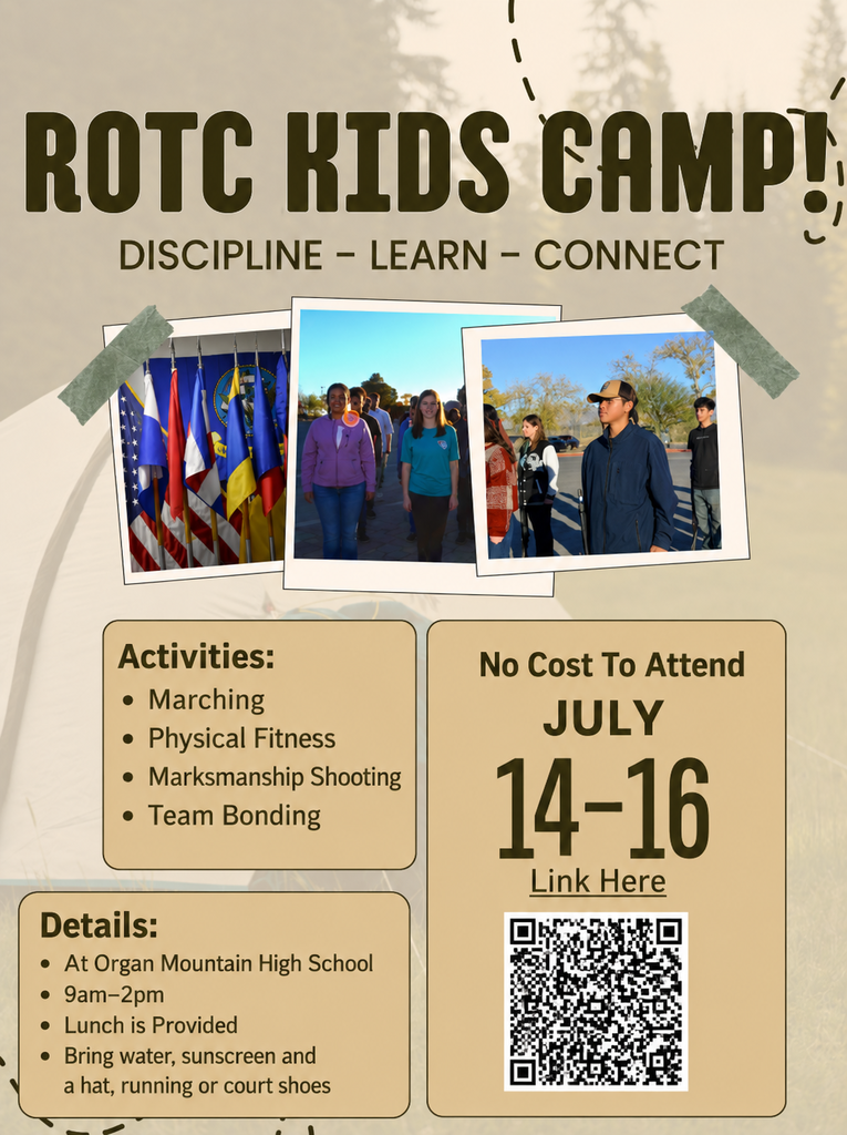 beige flyer with ROTC summer camp information