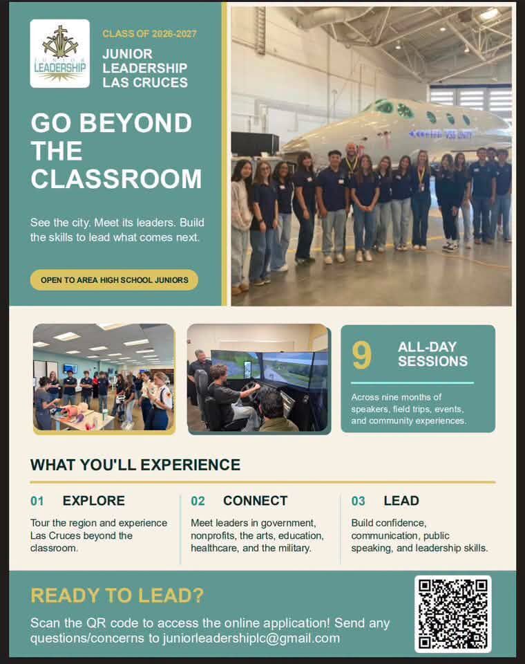 Applications are open for the 2026–27 Junior Leadership Las Cruces class!