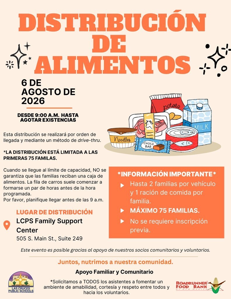 Reminder: LCPS Food Distribution on Thursday, August 6