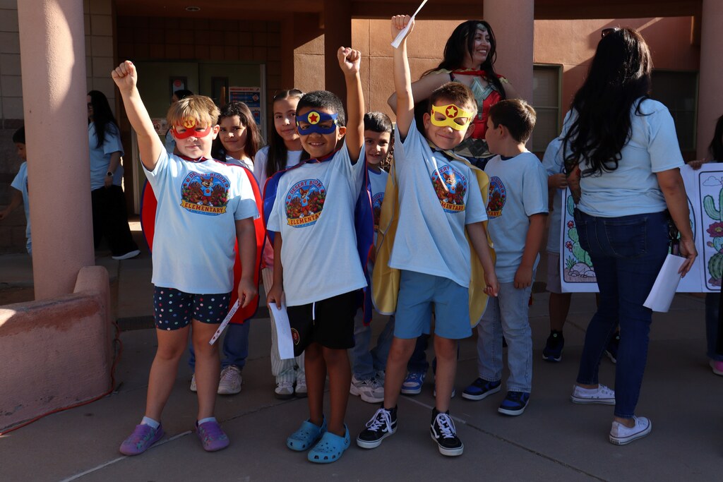 A new name calls for a celebration and this morning, Desert Bloom Elementary School celebrated its new chapter with plenty of superhero spirit!