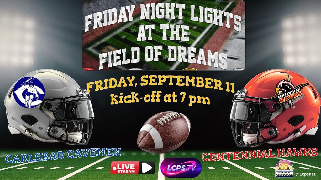 graphic of football game announcement
