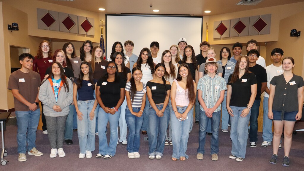 This morning, Junior Leadership Las Cruces students met with Ignacio Ruiz, 