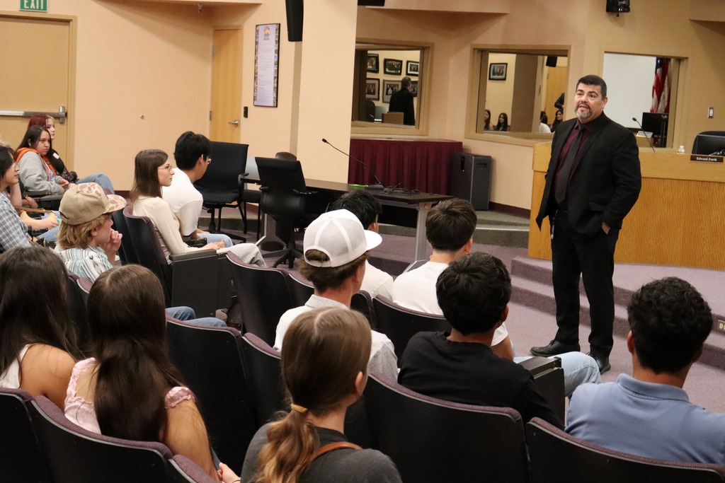 This morning, Junior Leadership Las Cruces students met with Ignacio Ruiz, 