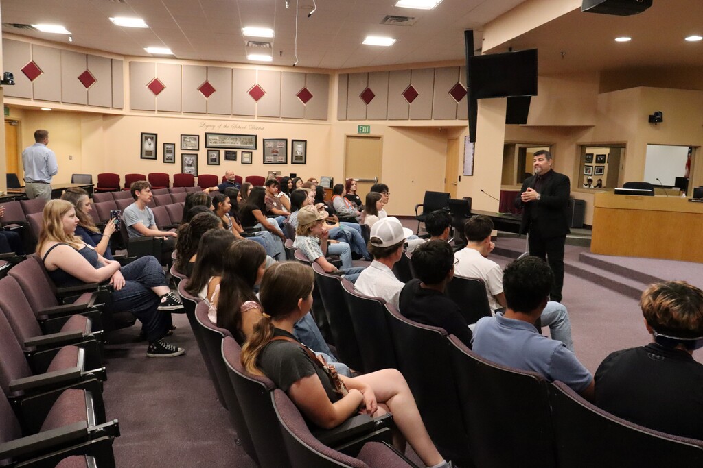 This morning, Junior Leadership Las Cruces students met with Ignacio Ruiz, 
