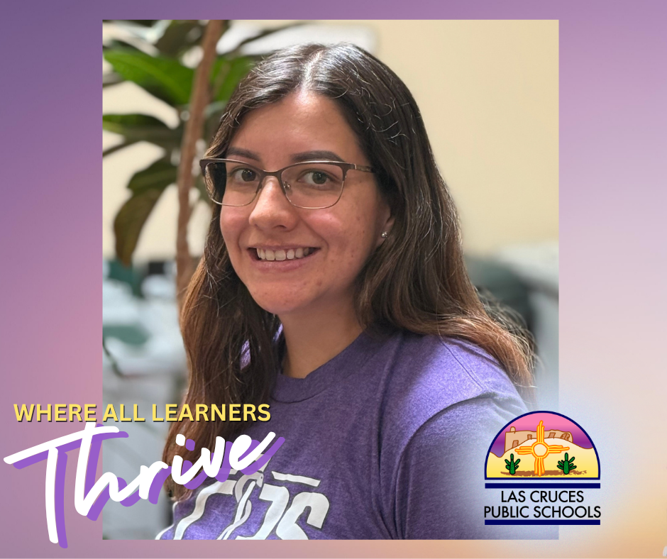 purple gradient Thrive Thursday feature with woman