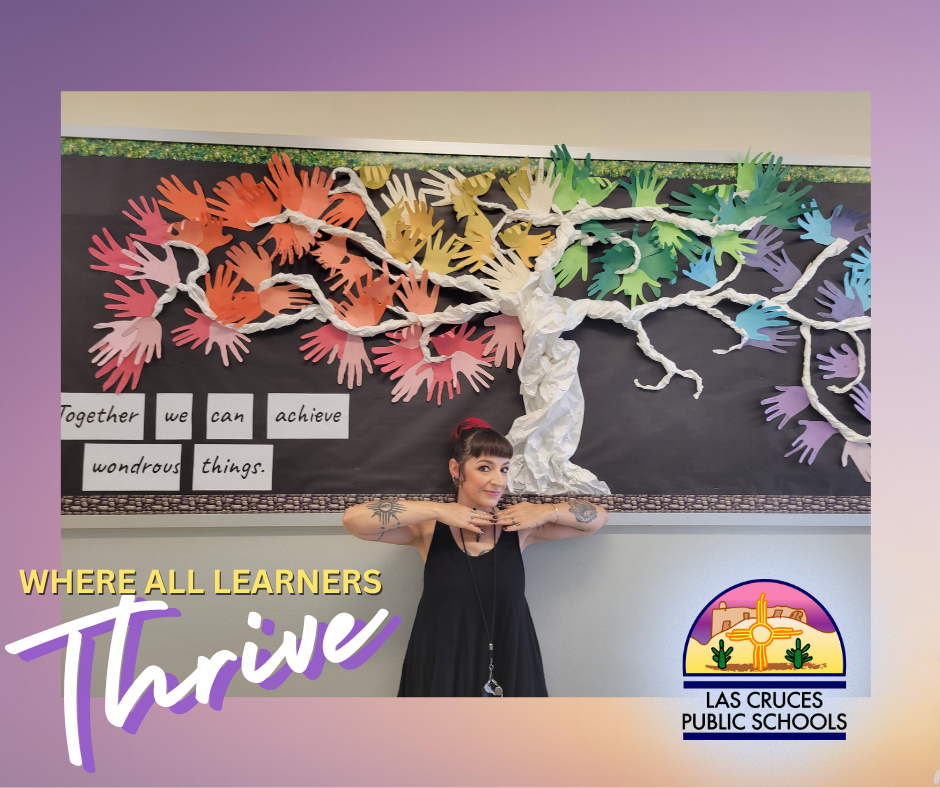 purple gradient Thrive Thursday feature with woman 