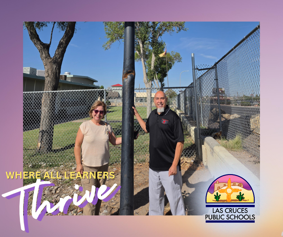 purple gradient Thrive Thursday feature with woman and man standing