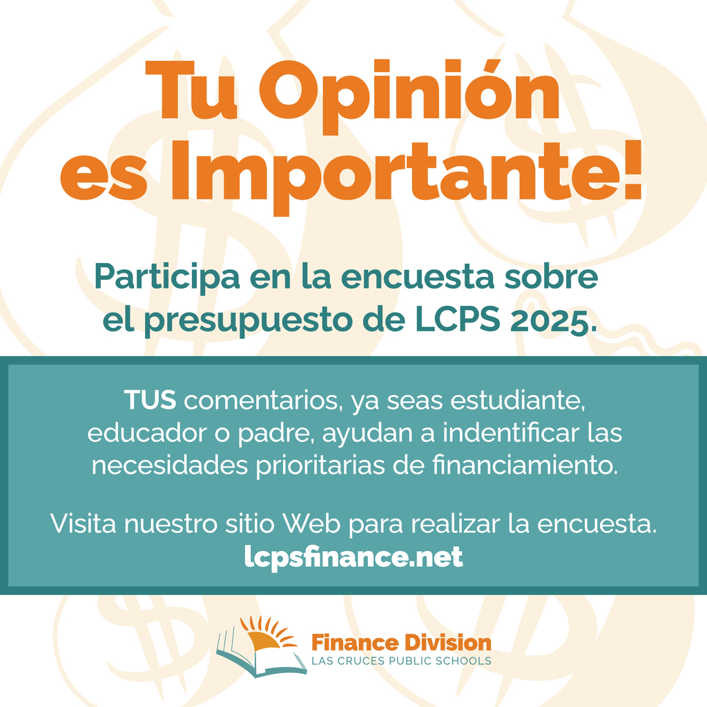 LCPS busca la opinión pública sobre las prioridades presupuestarias La encuesta, disponible en inglés y español, está abierta hasta el 12 de enero de 2024