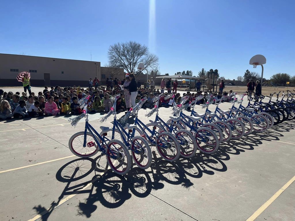 Thank you to our friends at Southwest Disposal of Las Cruces for bringing so much joy and happiness to hundreds of LCPS students this holiday season! On Dec. 8, the team at Southwest Disposal built 180 bicycles 🚲 that will be donated to students across the Las Cruces Public Schools in conjunction with the Las Cruces Safe Routes to School program. 🦺 On Dec. 11, Southwest Disposal presented bikes to 30 children at Hillrise Elementary School and 30 children at Columbia Elementary School. ❤️ Today Southwest Disposal made their fifth delivery to Tombaugh Elementary School. Thank you, Southwest Disposal of Las Cruces for your partnership and the many years of dedicated service to the students of Las Cruces Public Schools.