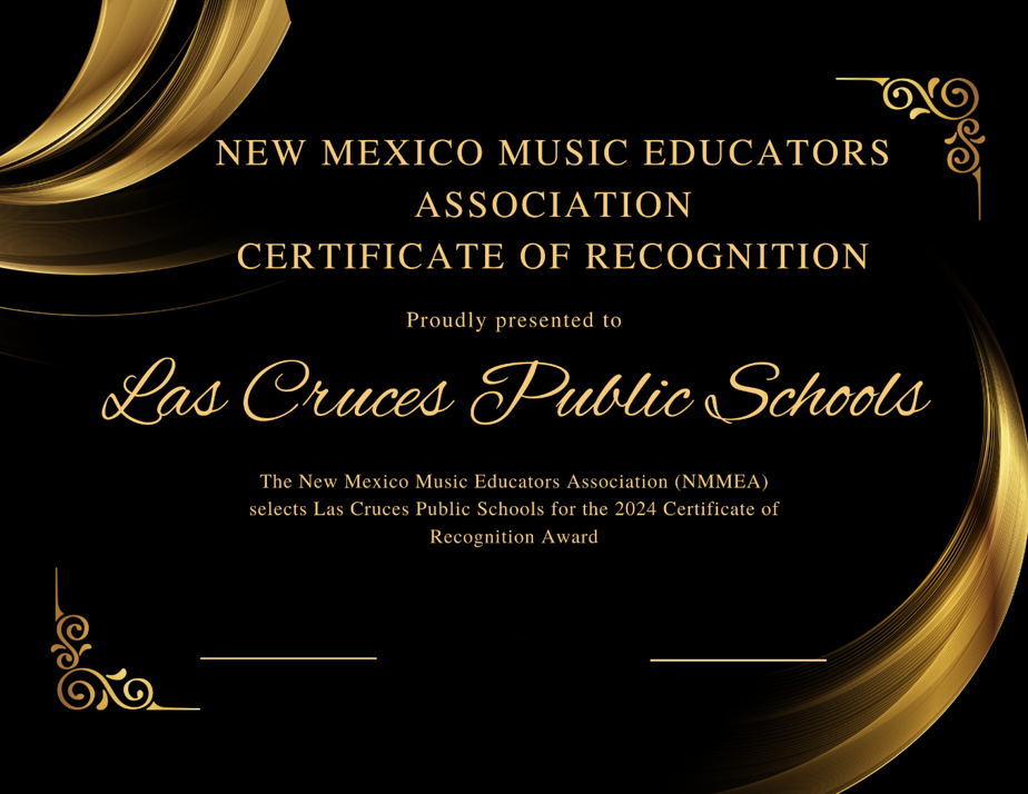 This award goes to an outstanding school district, who has demonstrated support for and commitment to high-quality music education programs district wide.