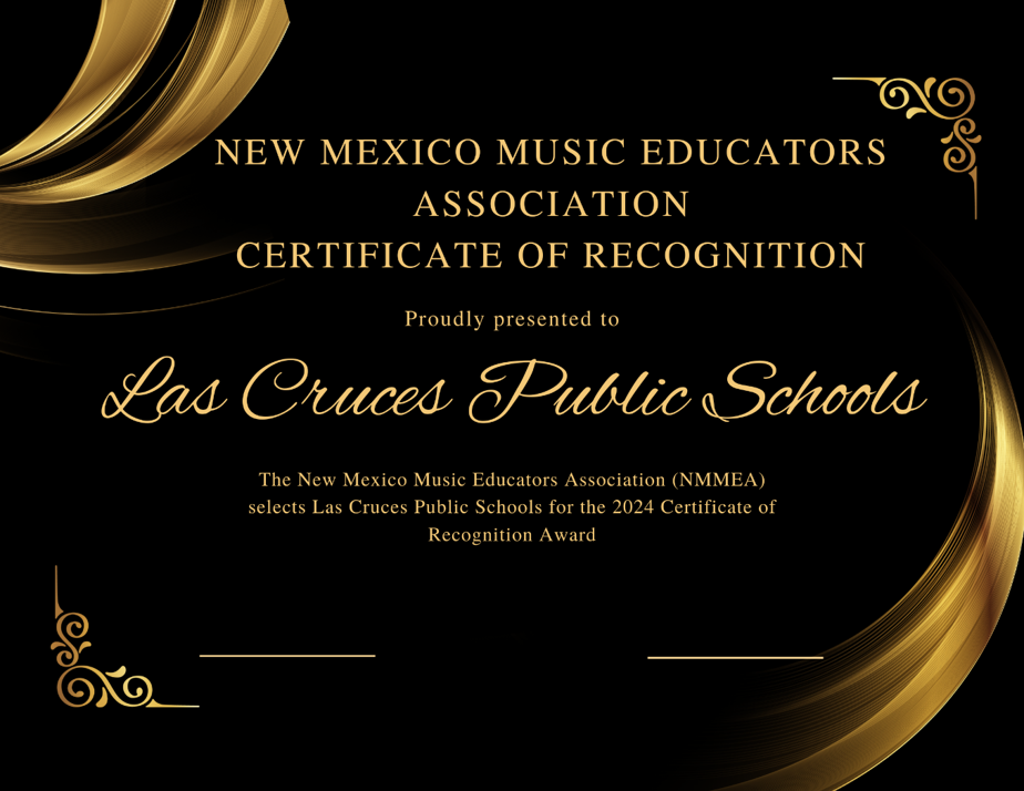 This award goes to an outstanding school district, who has demonstrated support for and commitment to high-quality music education programs district wide. 