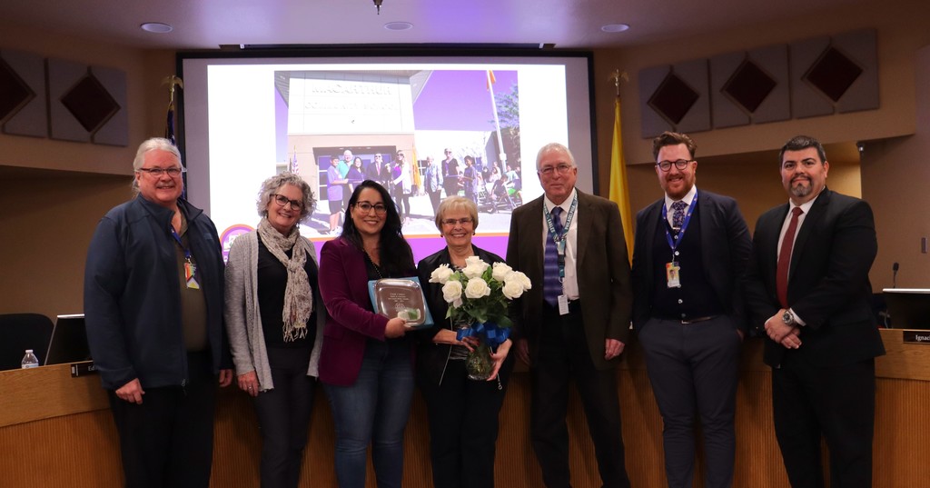 The district made several notable recognitions, including outgoing Board of Education Member Carol Cooper, Dist. 5. Board members thanked Ms. Cooper for her dedication and leadership on the board, keeping the goals of the district in the forefront. “