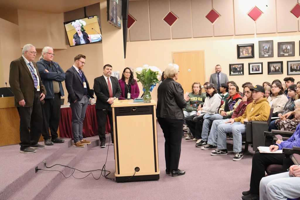 The district made several notable recognitions, including outgoing Board of Education Member Carol Cooper, Dist. 5. Board members thanked Ms. Cooper for her dedication and leadership on the board, keeping the goals of the district in the forefront. “