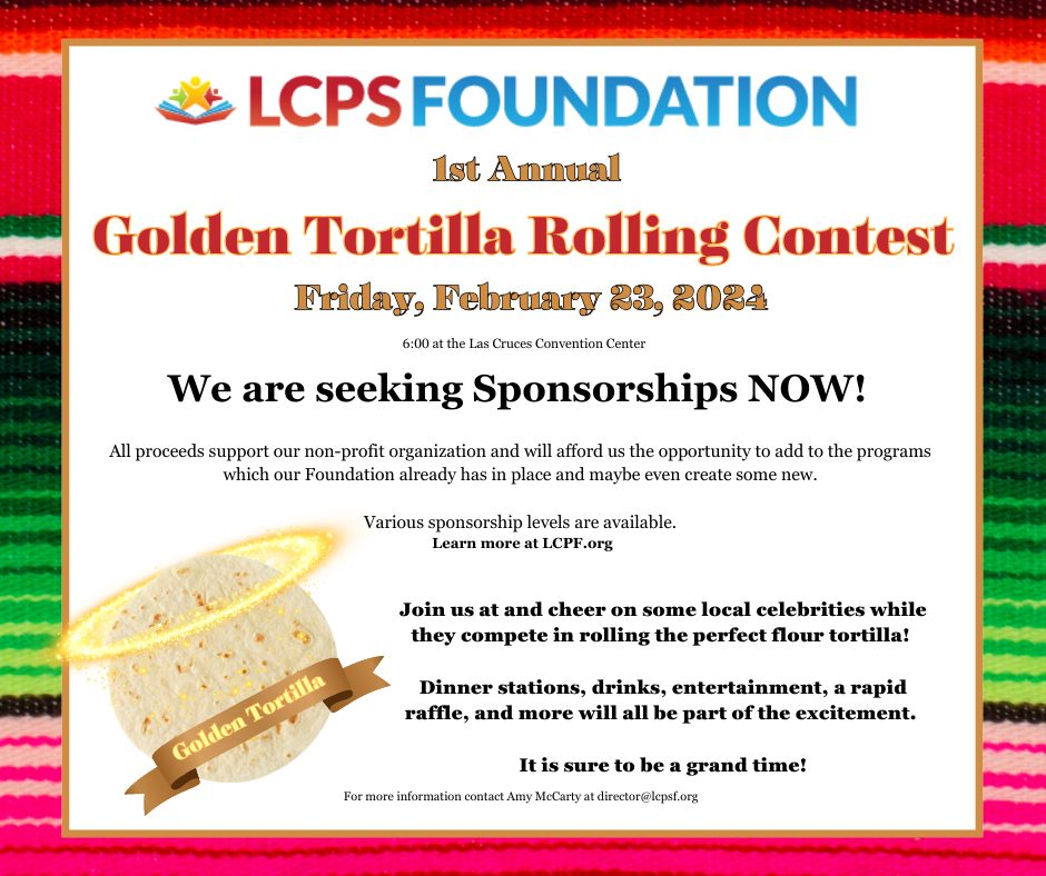 We are only a few weeks away from the 1st Annual Golden Tortilla Rolling Contest and it's time to meet our Celebrity Rollers! Newly elected Mayor Eric Enriquez has been a long time community supporter but did you know he has restaurant experience?!  The bar has been set folks! This is going to be fun! City of Las Cruces Las Cruces Public Schools  Tickets are still available at the link below- JOIN US!