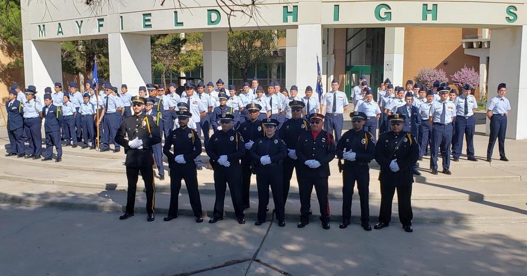 Today, Mayfield High School hosted the AFJROTC 9/11 Memorial Ceremony.