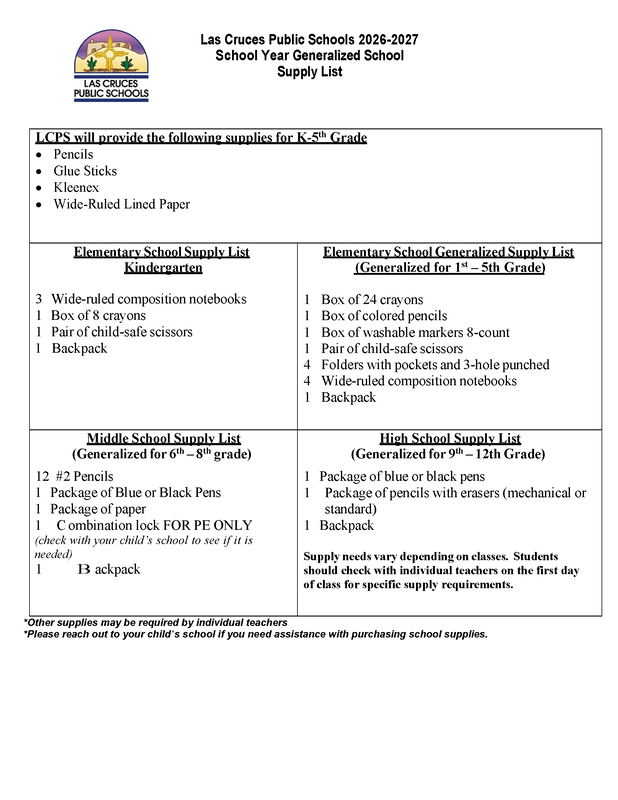 Back-to-School Update: Key Dates, Transition Day, and School Supply Lists