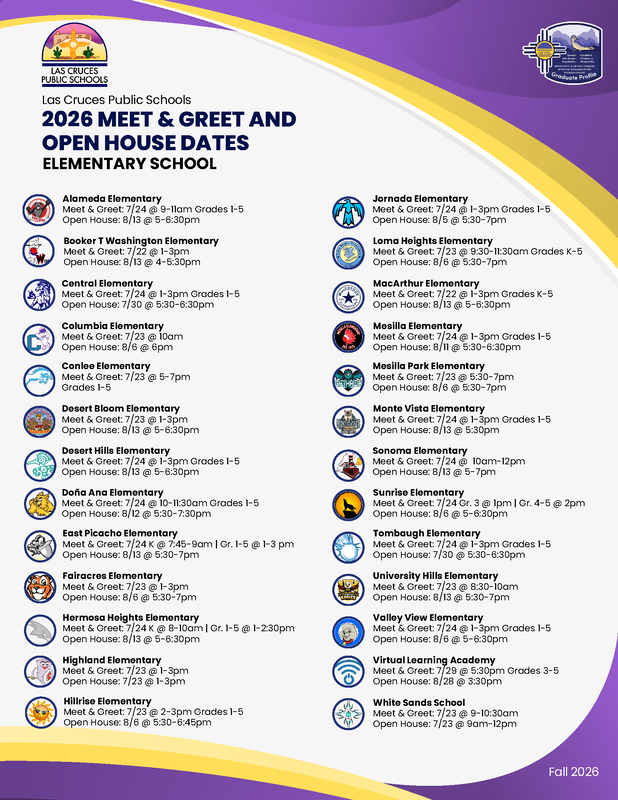 Las Cruces Public Schools Welcomes Families Back with Meet & Greets and Open Houses