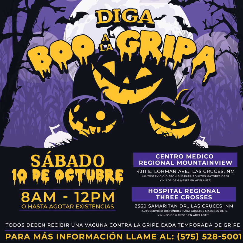 ‘¡Boo to the Flu’ regresa y ¡sin costo para usted! Vacunaciones de autoservicio para niños y adultos en hospitales locales