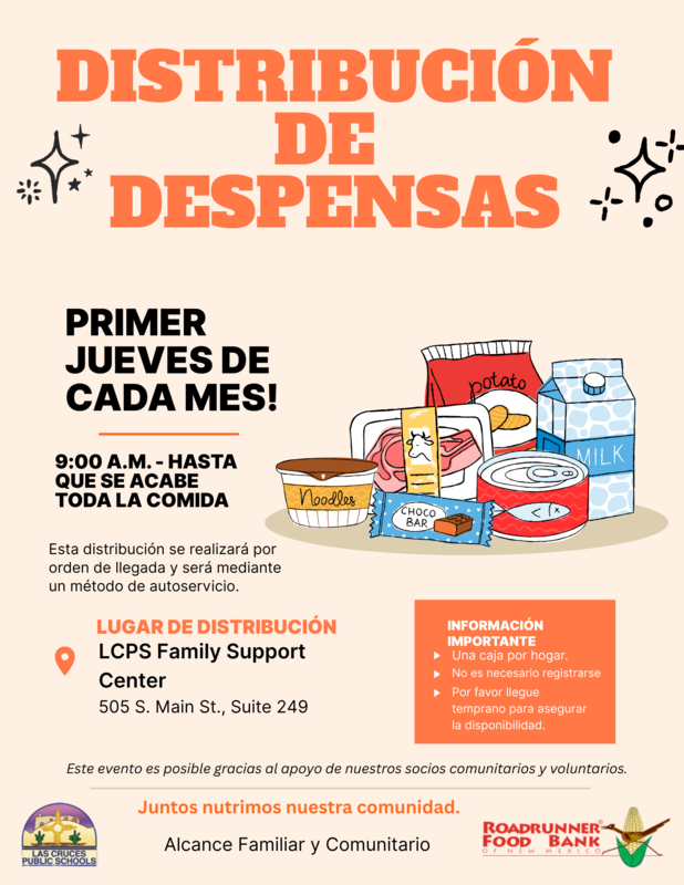 El banco de alimentos Roadrunner Food Bank y LCPS se asocian para organizar una distribución mensual de alimentos tipo ‘drive-thru’