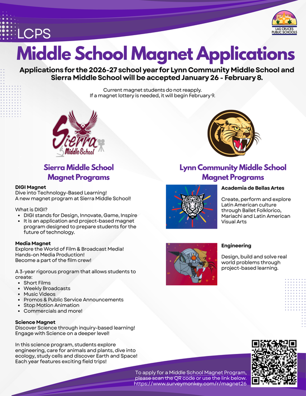 purple and white magnet school information