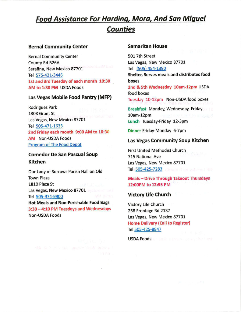 Food Assistance Programs