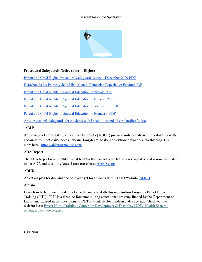 parent resource information