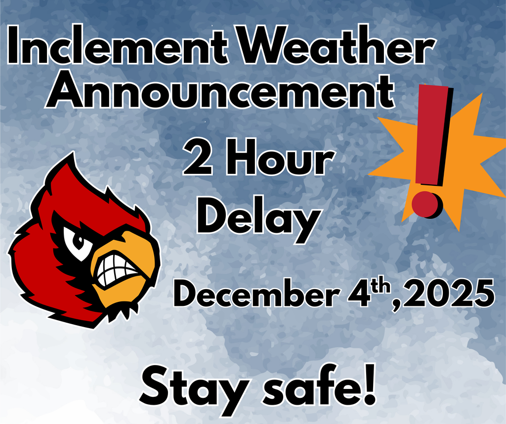 Attention Parents/Guardians: Due to inclement weather/road conditions, Las Vegas City Schools will operate on a 2-HOUR DELAY tomorrow, December 4th,2025. School will begin at 9:55 a.m. Buses will run on a 2-hour delay from their normal schedule. We will continue to monitor the weather. We will send an update if the delay must be changed to a full closure. Stay safe!