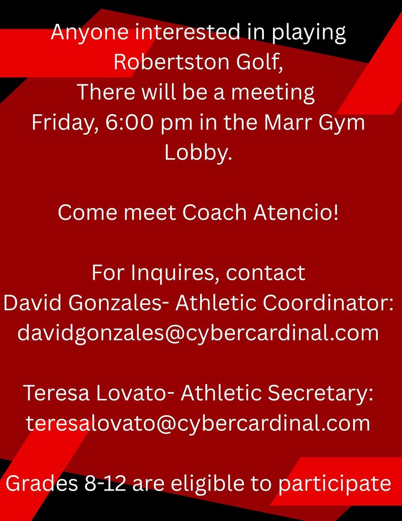 Come join Robertson Golf!