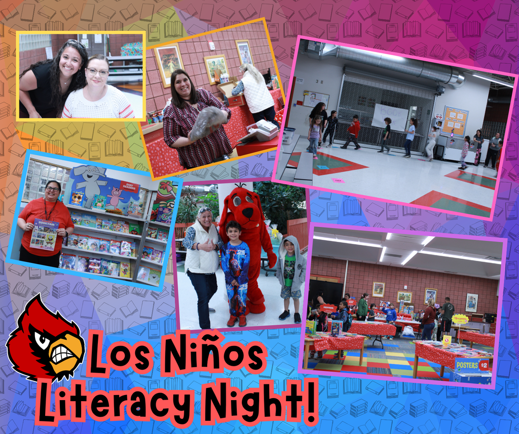 collage of literacy night