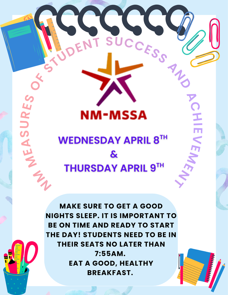 NM-MSSA Testing dates for Spring 2026