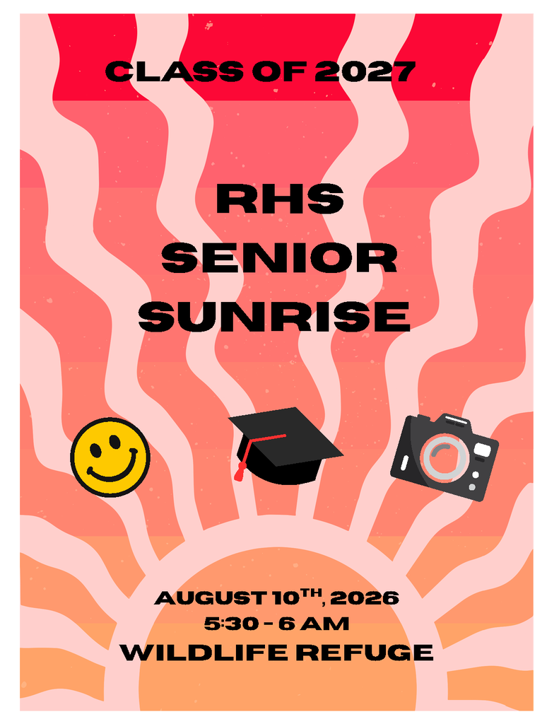 Class of 2027! It's your time to shine. Make sure to be up bright and early on August 10th to attend Senior Sunrise at the Wildlife Refuge. Don't hesitate to contact Class Officers with questions! Let's have a great start to our Senior Year :)
