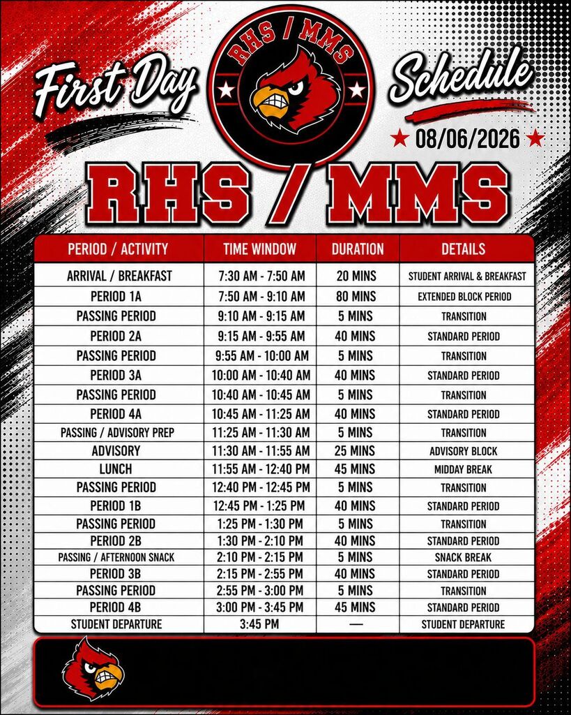 8-6 Bell schedule