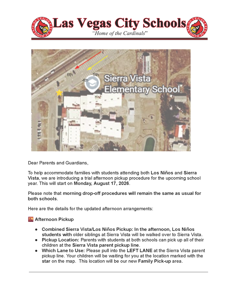 Important Information: Updated Morning Drop-off & Afternoon Pickup Procedures